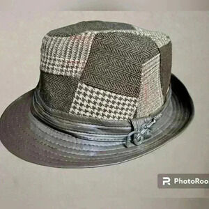 Vintage Patchwork Fedora sz Large